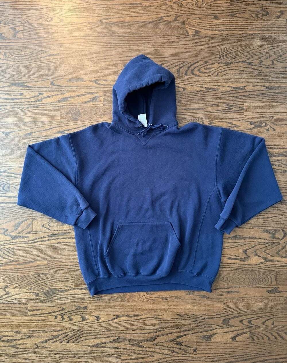 Vintage Russell Athletic Navy Blue Hooded Sweatshirt XL